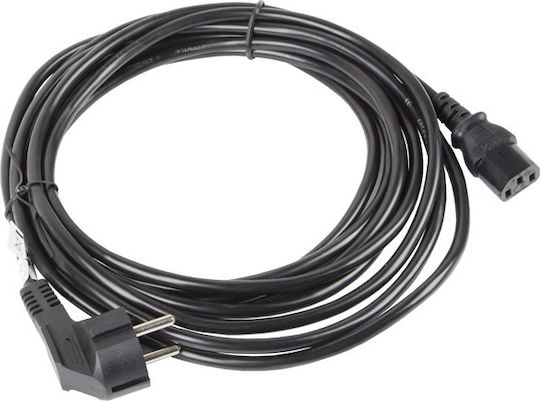 Lanberg IEC C13 - Schuko Cable 5m Black (CA-C13C-11CC-0050-BK)