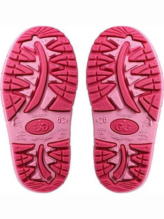 Cizme de cauciuc pentru copii P6501F Fuchsia