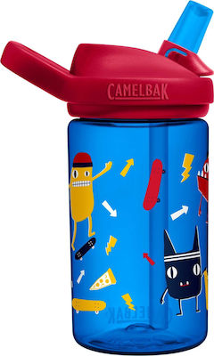 Camelbak Kids Plastic Water Bottle with Straw Eddy Kids Blue 400ml