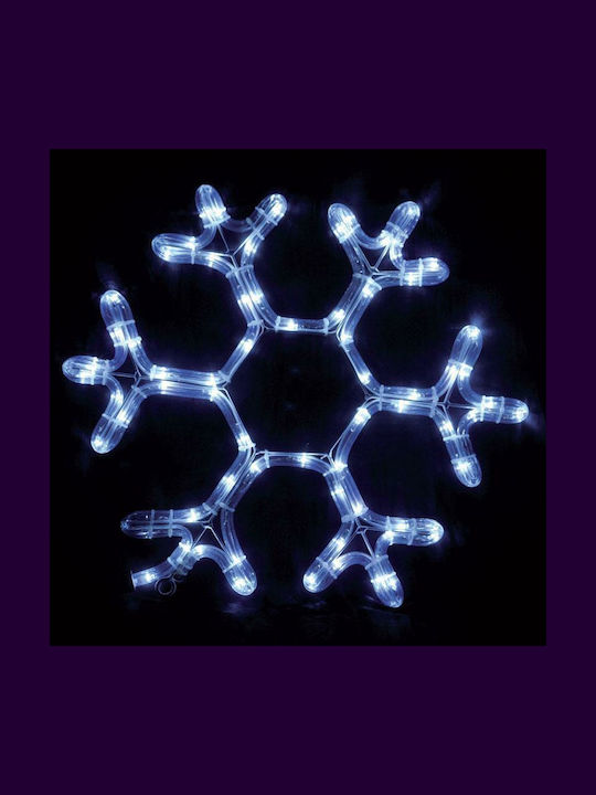 Eurolamp Christmas Plastic Rope Light in Shape Flake White 38x36cm