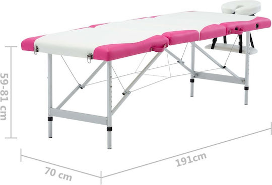 vidaXL Physiotherapy Bed Portable Foldable Aluminum 191x70cm 4 Positions