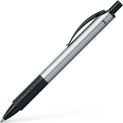 Faber-Castell Basic Pen Ballpoint with Black Ink Matte Silver