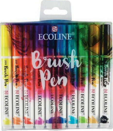 Royal Talens Ecoline Brush Pen Design Markers 5mm Multicolour 10pcs