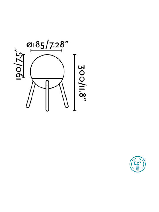 Faro Barcelona Lustră Decorativă cu Soclu pentru Bec E27 Alb