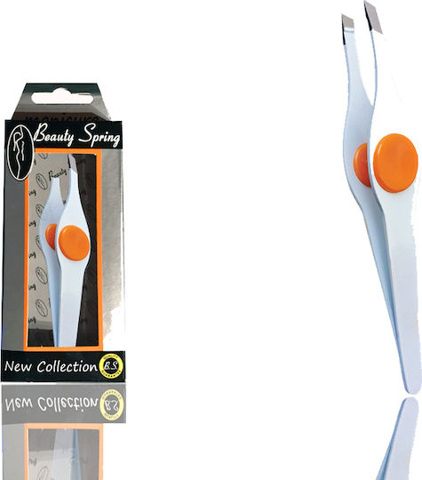 Beauty Spring Augenbrauenpinzette mit Schräger Spitze Punkt Orange