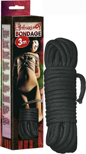 Shibari Bondage Rope 3m Fessel-Seil in Schwarz Farbe