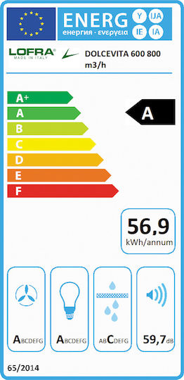 Lofra Dolcevita 60 NM Șemineu Hotă 60cm Negru