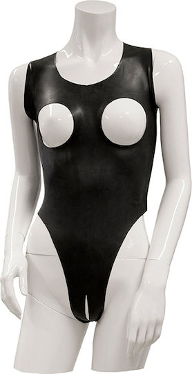 Guilty Pleasure Datex Body with Cut-Out Breasts Bodysuit Black