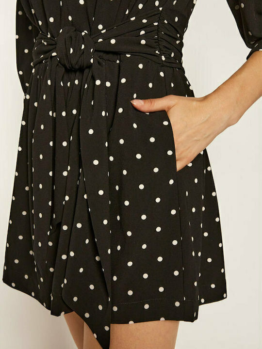 Women's Long Sleeve One-piece Shorts Black