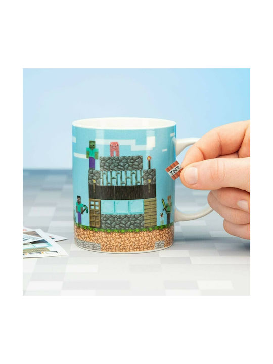 Paladone Minecraft Build a Level Ceramic Cup Multicolour 325ml