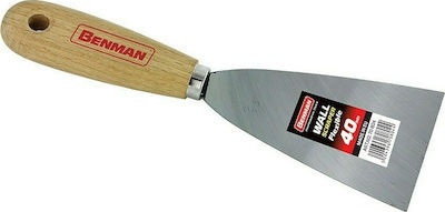 Benman Λαβή Joint Knife Metallicός 60mm with Wooden Handle 70806