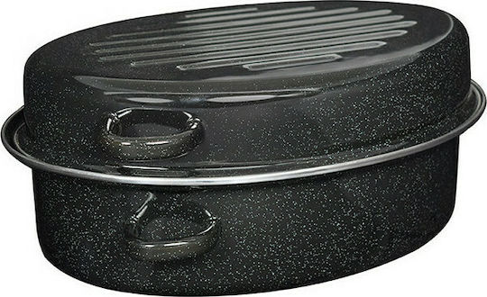 Venus Dutch Oven Oval Made of Aluminum Black 44x34cm 1pcs