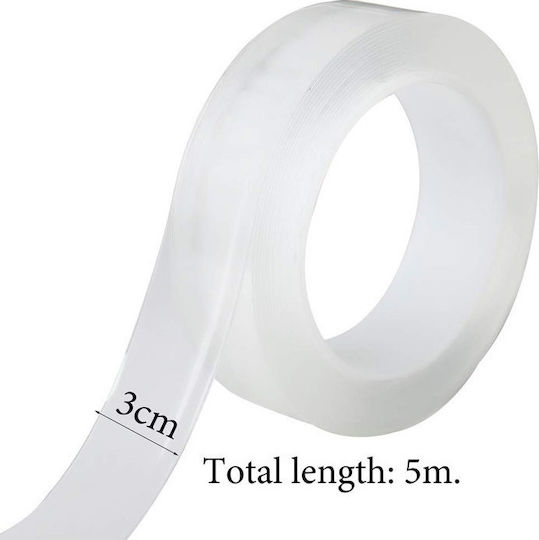 Spm Retention Self-Adhesive Double-Sided Tape Transparent 30mmx5m 1pcs