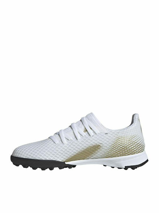 X Ghosted.3 Turf Kids Soccer Cleats Cloud White / Met.gold Melange / Core Black