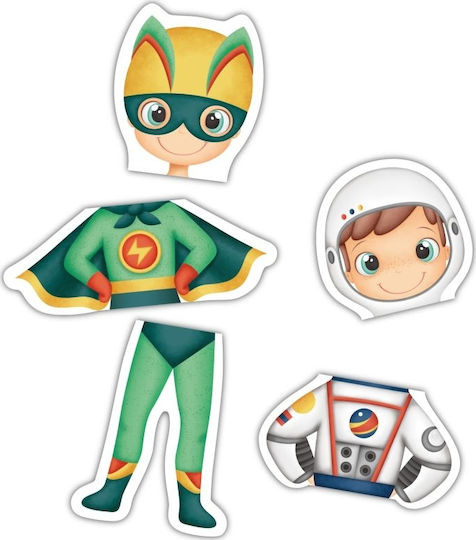 Eureka Magnetic Construction Toy Match the Heroes for Children 3 Plus Years