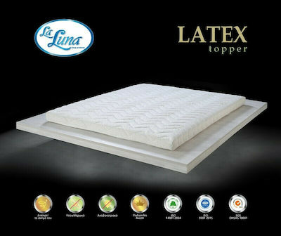 La Luna Double Latex Mattress Topper Latex with Aloe Vera & Removable Cover 150x200x7cm