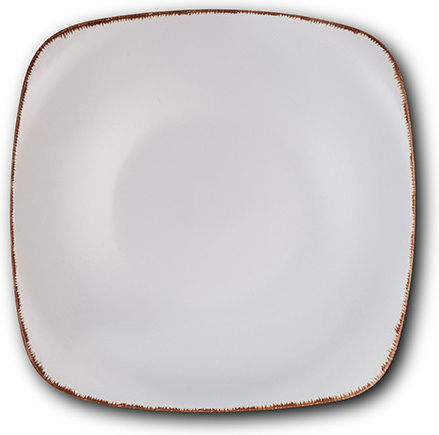 Nava White Sugar Farfurie adâncă Pătrat Ceramică Alb 22.5x22.5cm