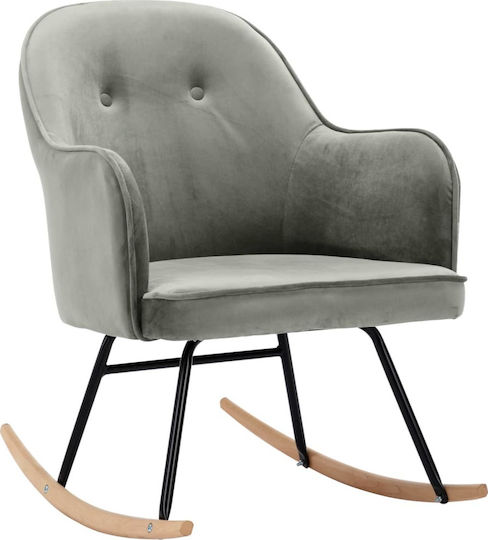 Schaukelstuhl Samt Grey 60x74x84cm