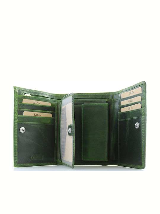 308 Large Leather Women's Wallet Classic Green