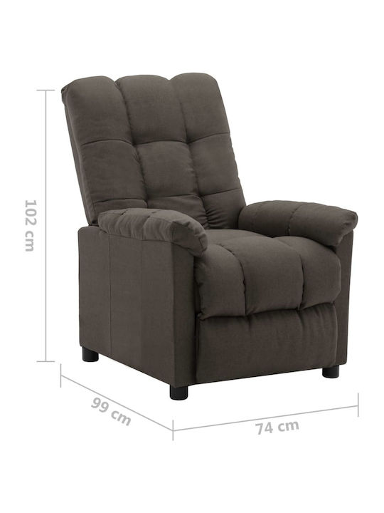 Fotoliu Relax Masaj cu Puf Taupe 74x99x102cm