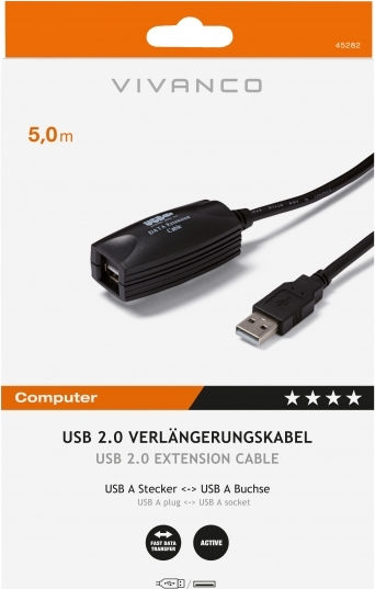 Vivanco 5m USB 2.0 Cable A-Female to A-Male (45282)