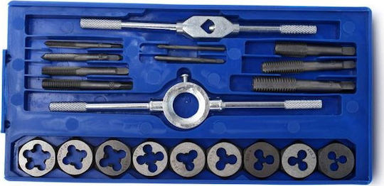 Kraft & Dele Set Κολαούζα and Φιλιέρες 20pcs Tap & Die Sets with Tap Wrench Steel 10x1.5mm 20pcs