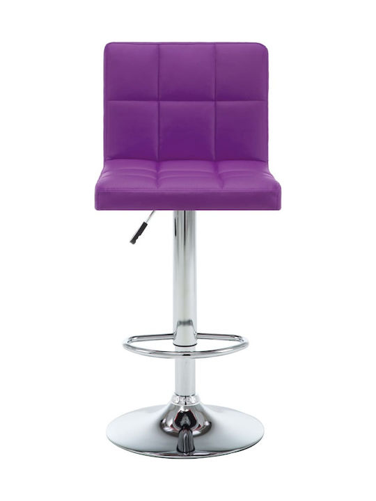 Hocker Bar mit Rückenlehne & Höhenverstellbar Lila 2Stück 40x47x90-111cm