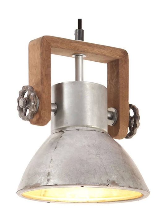 vidaXL Pendant Light Silver Bell with Socket E27 101x24cm