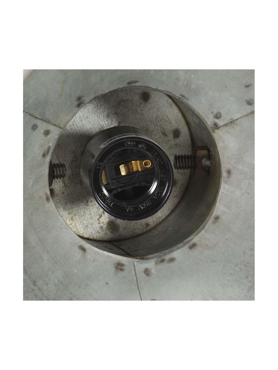 vidaXL Pendant Light Silver Bell with Socket E27 101x24cm