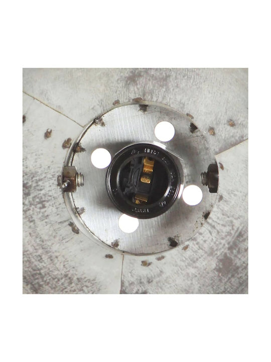 vidaXL Industrial Wall Lamp with E27 Silver Socket 45x25cm