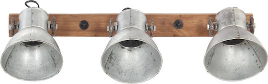 vidaXL Industrial Wall Lamp with E27 Silver Fitting 65x25cm