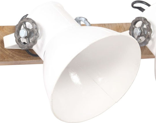 vidaXL Classic Lamp Wall with Socket E27 White 65x25cm