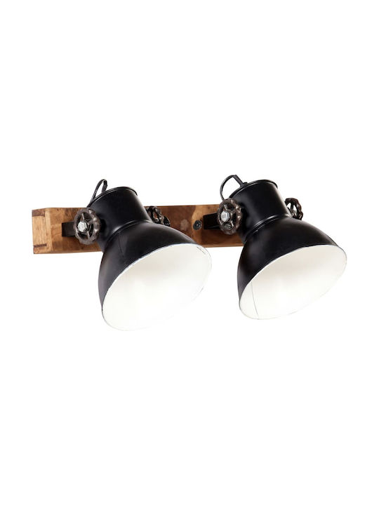 vidaXL Leuchte Wand Schwarz 45x25cm
