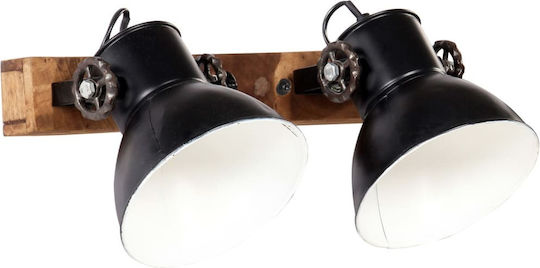 vidaXL Lamp Wall Black 45x25cm