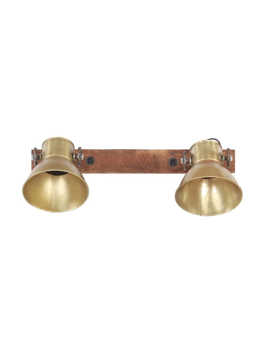 vidaXL Industrial Wall Lamp with E27 Bronze 45x25cm