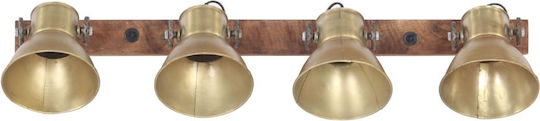 vidaXL Industrial Wall Lamp with E27 Bronze 90x25cm
