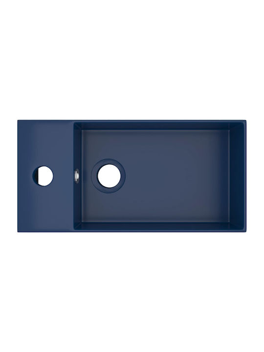 vidaXL Επικαθήμενος Νιπτήρας Κεραμικός 48x25x15cm Μπλε