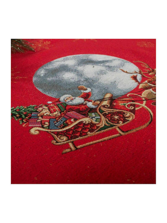 Teoran Rudolph Christmas Tablecloth Fabric Red L180xW140cm 1pcs