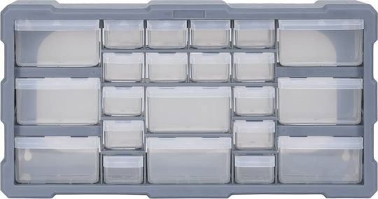 vidaXL Συρταριέρα Εργαλείων Plastic with 22 Stackable Sorters W49xD16xH25.5cm