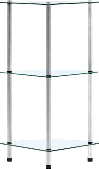Eckbibliothek Transparent 30x30x67cm