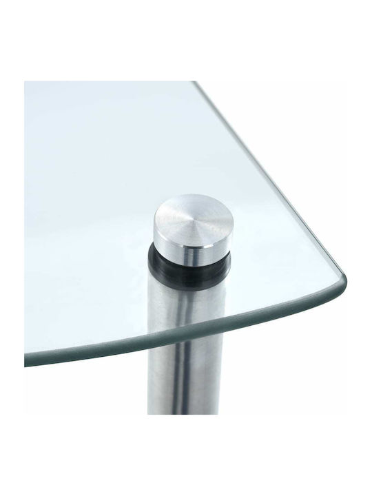 Corner Bookcase Transparent 30x30x130cm