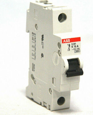 Abb S201-K20 1-Pole Automatic Circuit Breaker 20A 6kA Καμπύλη K 24822