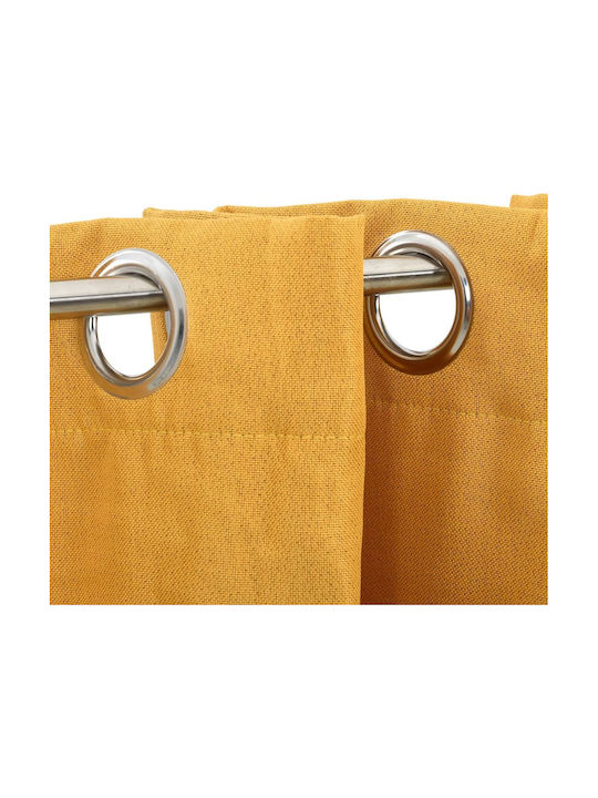 vidaXL Blackout Curtain with Grommets Yellow 290x245cm
