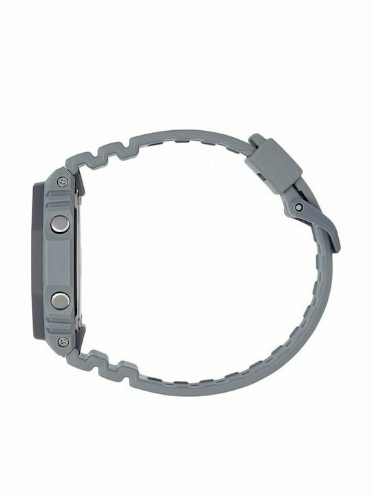Casio G-shock Αναλογικό/Ψηφιακό Ανδρικό Ρολόι 45.4mm Χρονογράφος Μπαταρίας με Γκρι Καουτσούκ Λουράκι