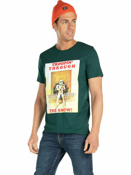 Jack & Jones X-Mas Star Wars 12180481 Ανδρικό T-shirt Πράσινο Με Στάμπα