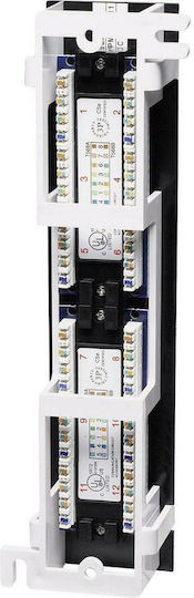 Intellinet Patch Panel για Rack 1U 12 Θυρών cat5e Μαύρο