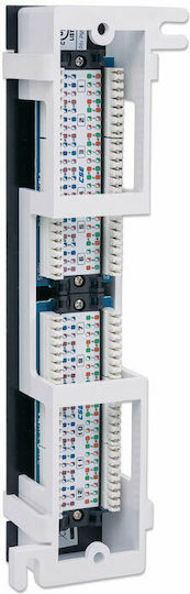 Intellinet Patch Panel για Rack 1U 12 Θυρών cat5e Μαύρο