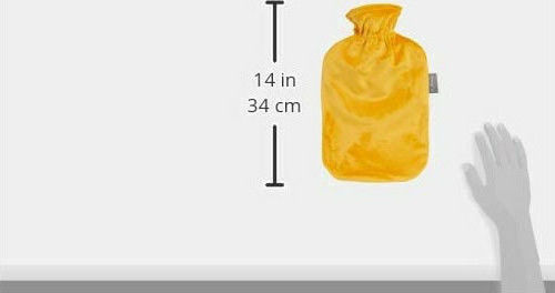 Fashy 6712 Wärmflasche in Gelb Farbe mit Bezug Allgemeine Verwendung 2000ml