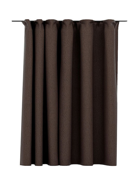 vidaXL Curtain Blackout with Pencil Pleat Taupe 290x245cm