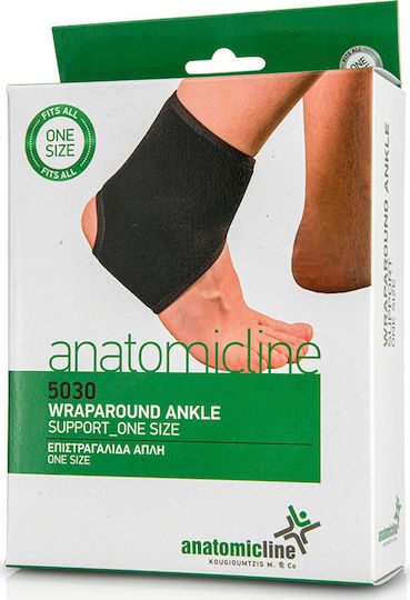 Anatomic Line 5030 Neoprene Elastic Ankle Brace in Black color